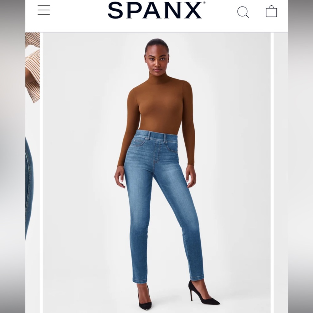 SPANX straight leg jeans.